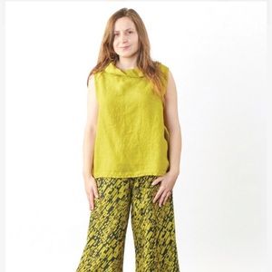 NWT BRYN WALKER A ETTA LINEN TANK LIMONA XS